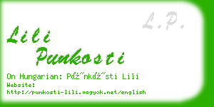 lili punkosti business card